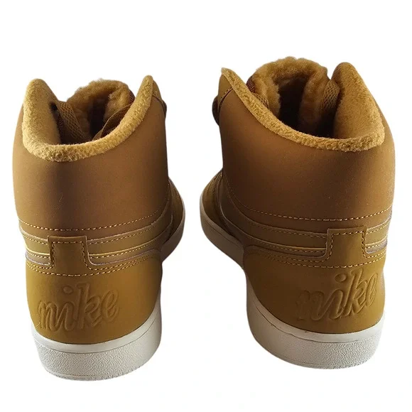 Nike Sneakers Women's 11 Ebernon Wheat Tan Mid High Tops Leather NWT - Picture 5 of 15